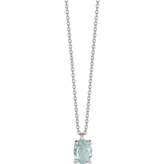 Collana Bliss Donna in Oro bianco Acquamarina 0.26 Ct 20093004 - 20093004